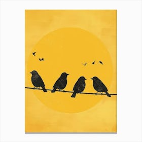 Birds On A Wire Canvas Print Canvas Print