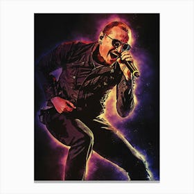 Spirit Of Chester Bennington Live On Stage Canvas Print