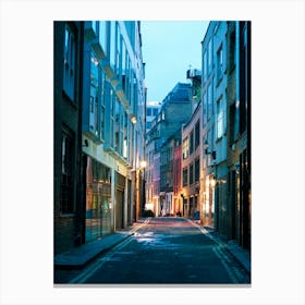 London Street At Dusk 1 Canvas Print