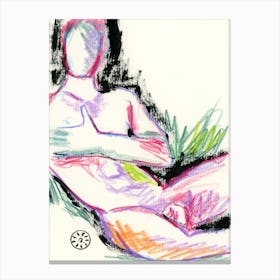 Male Nude 2 Bedroom man homoerotic adult mature erotic sketch Canvas Print