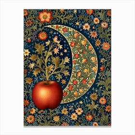 Apple And Moon Canvas Print