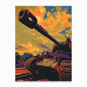 National World War 2 Museum Retro Pop Art 3 Canvas Print