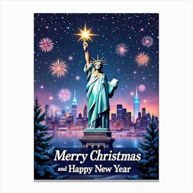 Merry Christmas And Happy New Year 8 Canvas Print