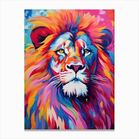 Lion Art Painting Fauvist Style 2 Canvas Print