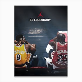 Michael Jordan Kobe Bryant Canvas Print