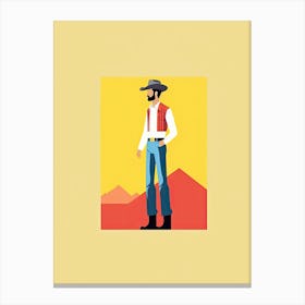 Subtle Cowboy Melody Canvas Print
