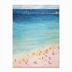 A Painting Of Pink Sands Beach, Harbour Island Bahamas 1 Canvas Print