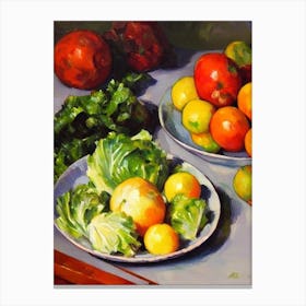 Escarole 2 Cezanne Style vegetable Canvas Print