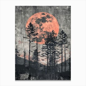 Full Moon In The Forest 15 Canvas Print