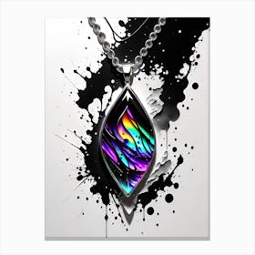 Rainbow Leaf Pendant Canvas Print