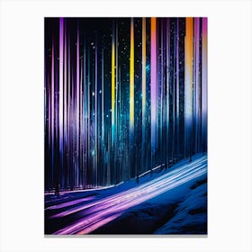 Chromatic Forest Illustrative Abstract Canvas Print