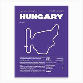 F1 Race Track Hungary Formula 1 Racing Track F1 Merch Formula One F1 Poster Formula 1 Poster F1 Canvas Print