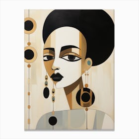 African Woman With Earrings 2 Canvas Print