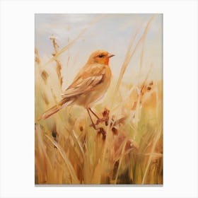 Bird Painting Cowbird 4 Canvas Print