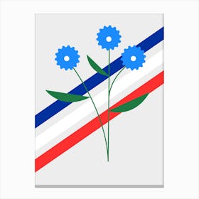France Flowers Canvas Print