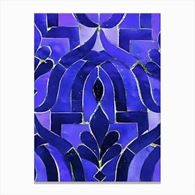 Blue Mosaic Tile Canvas Print