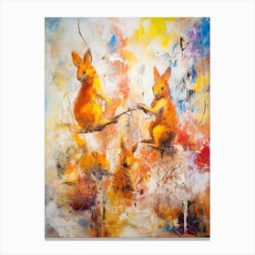 Squirrel Abstract Expressionism 2 Canvas Print