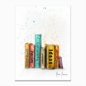 Books Of Thought Canvas Print