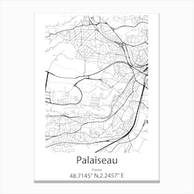 Palaiseau,France Minimalist Map Canvas Print