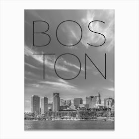 Boston Skyline Financial District And North End Canvas Print
