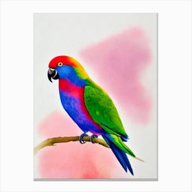 Parrot Watercolour Bird Canvas Print
