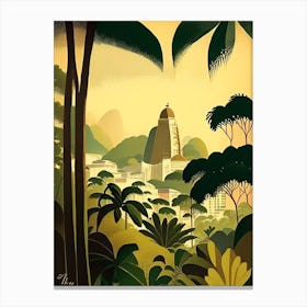 Rio De Janeiro Brazil Rousseau Inspired Tropical Destination Canvas Print