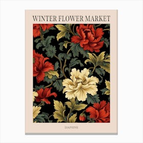 Daphne 3 Winter Flower Market Poster Canvas Print
