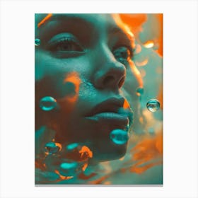 Underwater Portrait Of A Woman Canvas Print