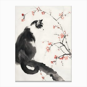 Chinese Cat Painting Canvas Print