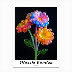 Bright Inflatable Flowers Poster Chrysanthemum Canvas Print