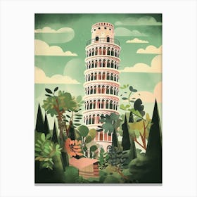 The Leaning Tower Of Pisa Italy Canvas Print