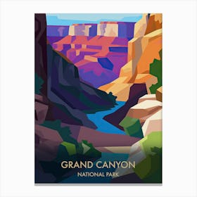 Grand Canyon National Park Travel Poster Matisse Style 1 Canvas Print