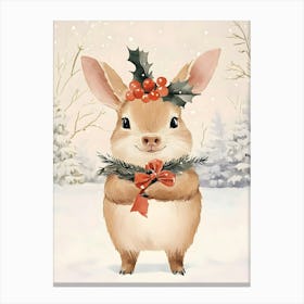 Christmas Bunny 3 Canvas Print