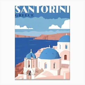 Captivating Santorini Greece Poster Canvas Print