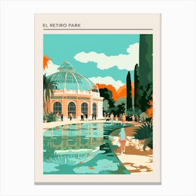 El Retiro Park Madrid Spain 3 Canvas Print