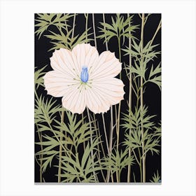 Flower Illustration Love In A Mist Nigella 3 Canvas Print