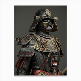 Darth Vader As A Vintagepunk Samurai 07 Canvas Print