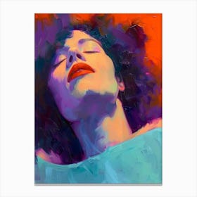 Girl With Red Lips Canvas Print