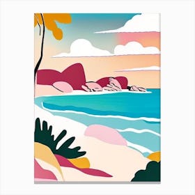 Great Keppel Island Australia Muted Pastel Tropical Destination Canvas Print