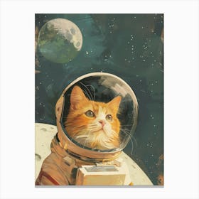 Astronaut Cat 2 Canvas Print