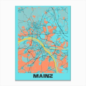 Mainz City Map Canvas Print