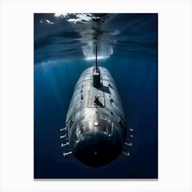 Submarine In The Ocean-Reimagined 28 Canvas Print