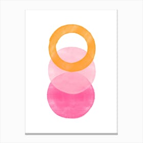 Abstract Pink Orange 1 Canvas Print