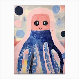 Playful Illustration Of Octopus For Kids Room 4 Canvas Print
