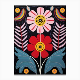 Flower Motif Painting Cosmos 3 Canvas Print