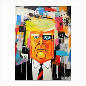 Donald Trump 3 Basquiat style Canvas Print