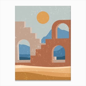 Ruins In The Desert Canvas Print