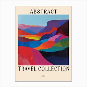Abstract Travel Collection Poster India 2 Canvas Print