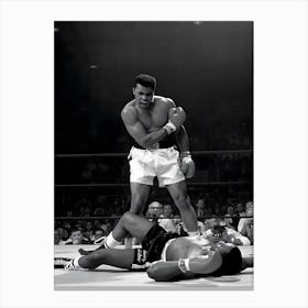 Muhammad Ali Black And White Vintage Canvas Print