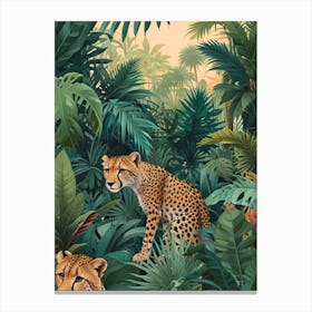 Cheetahs In The Jungle Canvas Print